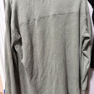 Briggs New York Olive Green Textured shacket/ shirt